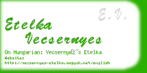 etelka vecsernyes business card